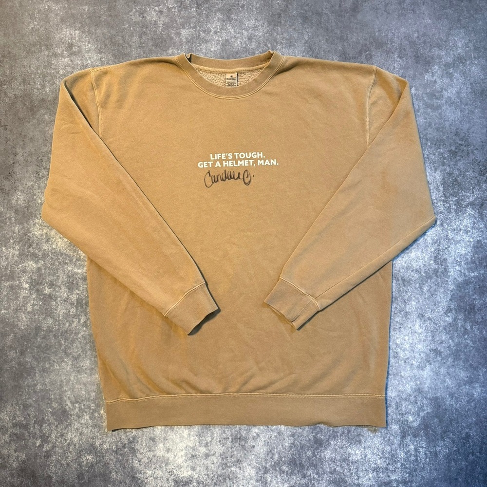 Candace Owens Lifes Tough Get A Helmet Man Sweatshirt 2XL Autographed